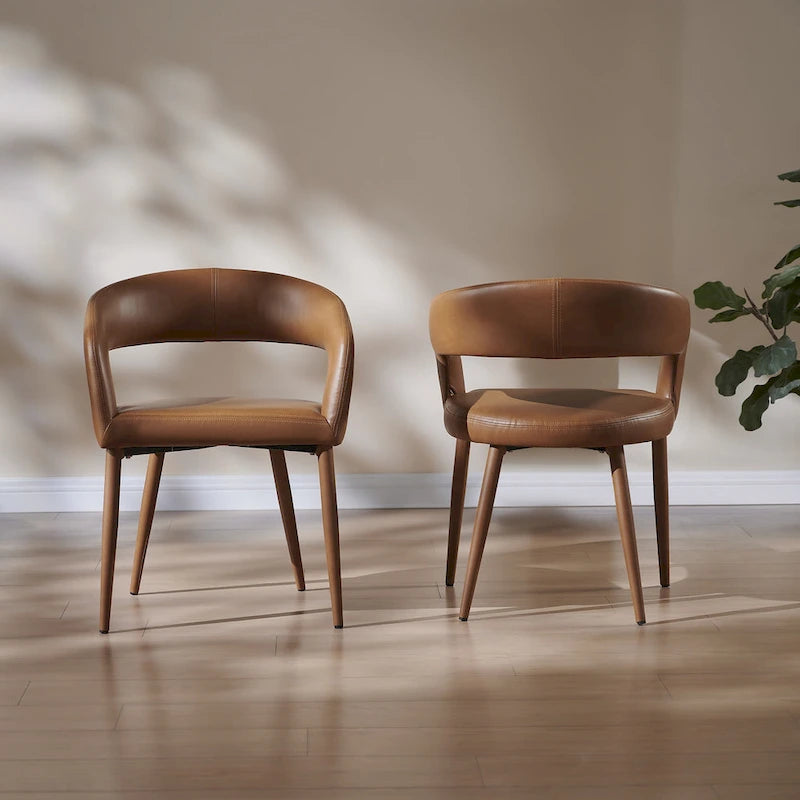 Ensemble de 6 chaises de salle à manger modernes Fort rembourrées en similicuir PU