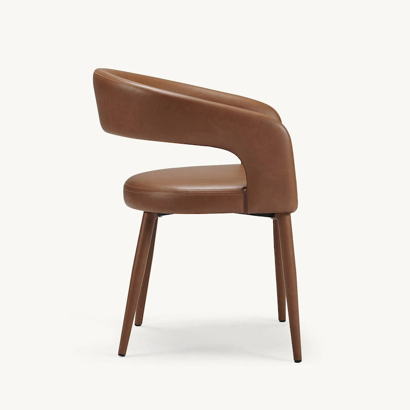 Ensemble de 6 chaises de salle à manger modernes Fort rembourrées en similicuir PU
