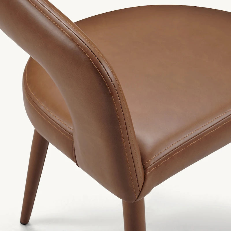 Ensemble de 6 chaises de salle à manger modernes Fort rembourrées en similicuir PU