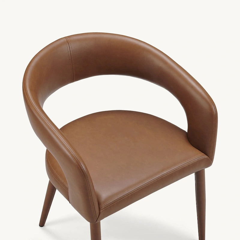 Ensemble de 6 chaises de salle à manger modernes Fort rembourrées en similicuir PU