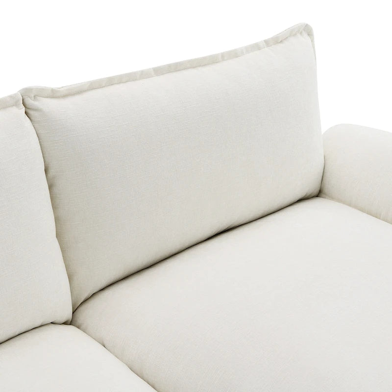 Sofá seccional en forma de L de chenilla 118 con chaise reversible, sofá tipo nube de 5 plazas y almacenamiento en el reposabrazos con cojines