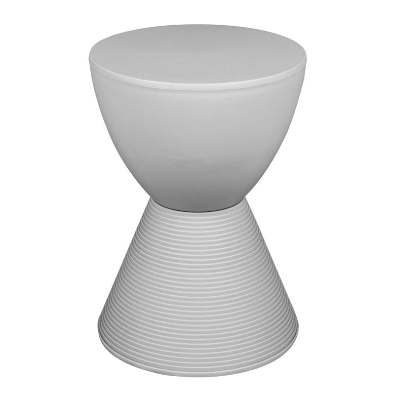 Mesa auxiliar redonda Boyd con base de diseño acanalado, mesa decorativa con tapa extraíble para sala de estar y dormitorio