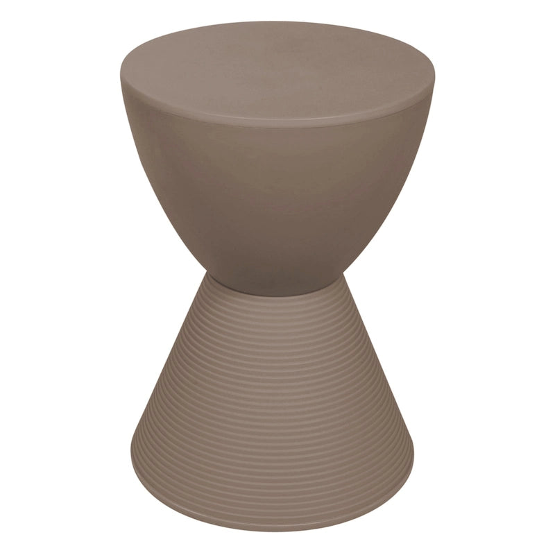 Mesa auxiliar redonda Boyd con base de diseño acanalado, mesa decorativa con tapa extraíble para sala de estar y dormitorio