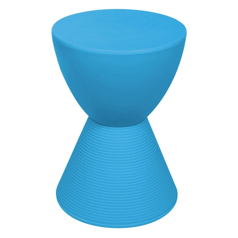 Mesa auxiliar redonda Boyd con base de diseño acanalado, mesa decorativa con tapa extraíble para sala de estar y dormitorio