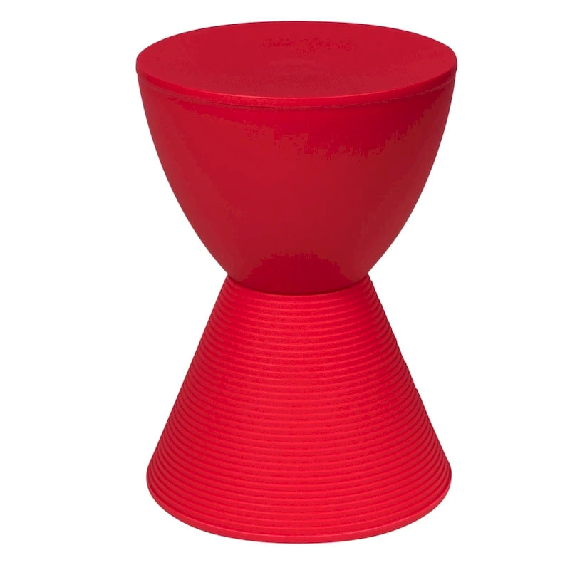 Mesa auxiliar redonda Boyd con base de diseño acanalado, mesa decorativa con tapa extraíble para sala de estar y dormitorio