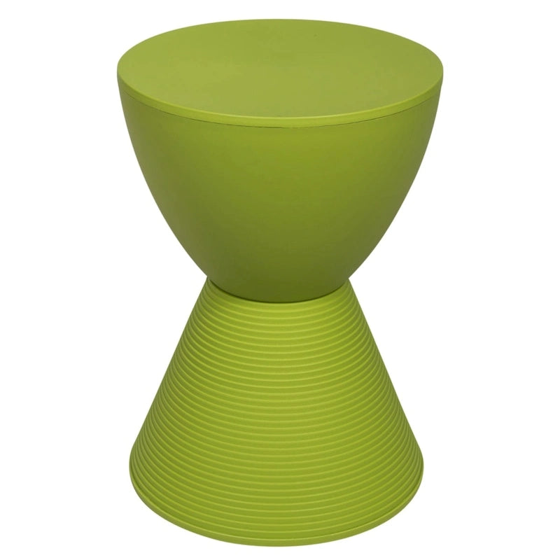 Mesa auxiliar redonda Boyd con base de diseño acanalado, mesa decorativa con tapa extraíble para sala de estar y dormitorio