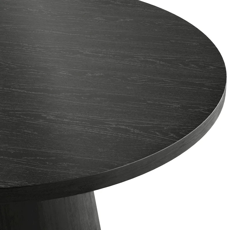Furniture of America Vitten modern, kerek, tömörfa talapzatos dohányzóasztal