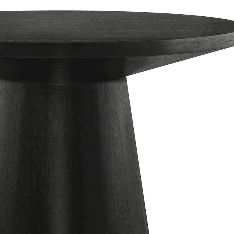 Furniture of America Vitten modern, kerek, tömörfa talapzatos dohányzóasztal