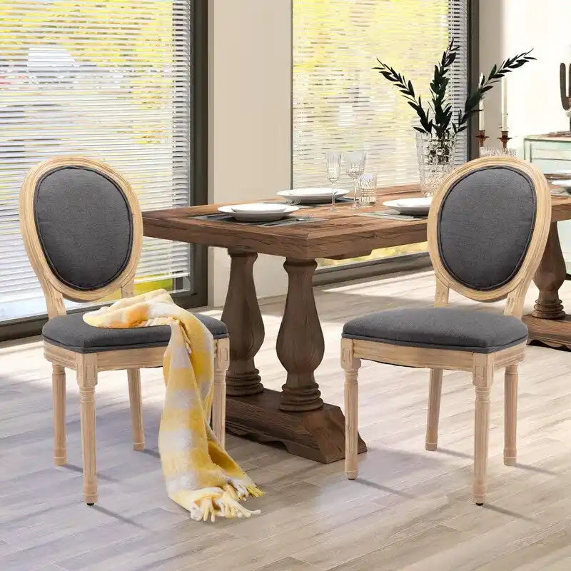 French Dining Chair with Nailhead Trim Set of 6