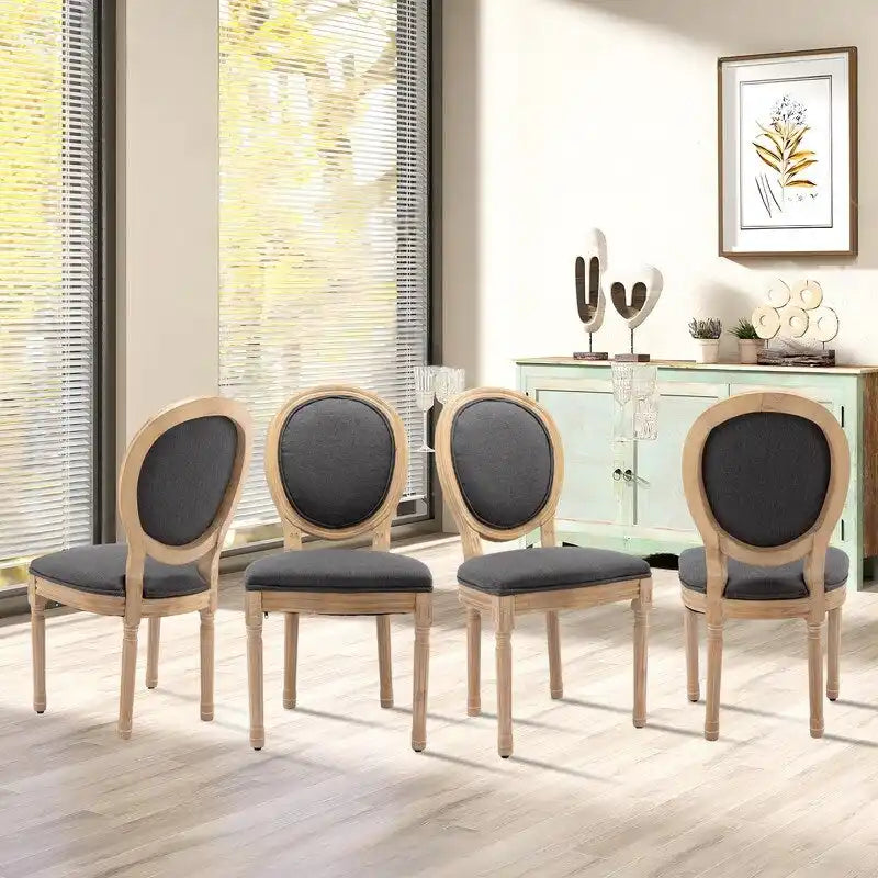 French Dining Chair with Nailhead Trim Set of 6