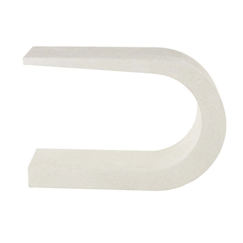Wooden C-Shaped Console Table - White - Roche River Decor - 12W x 44L x 25H