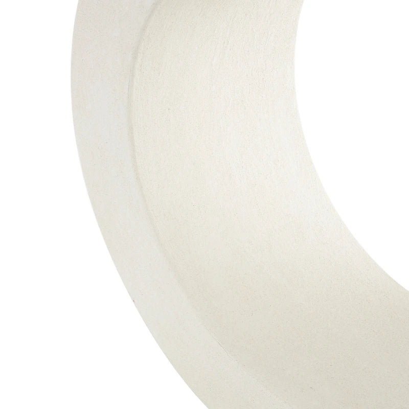 Wooden C-Shaped Console Table - White - Roche River Decor - 12W x 44L x 25H