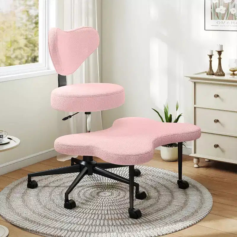 Sedia da ufficio ergonomica Pinmoco Criss Cross, sedia da meditazione regolabile in altezza, girevole a 360°, supporto lombare, sedia da lavoro e da ufficio, sedia per ADHD