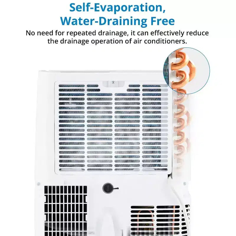 Climatizzatore portatile da 14.000 BTU, con telecomando, funzioni di raffrescamento, ventilazione e deumidificazione, modalità sleep e timer di 24 ore, raffredda 700 piedi quadrati
