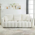 GDFStudio Alanna 79,5 modernes 3-Sitzer-Sofa mit Teddy-Stoffbezug und Kissen