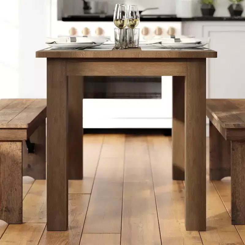 Flash Furniture 46 x 30 Rectangular Solid Pine Farm Dining Table