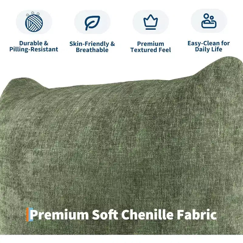 Canapé modulaire 2 places en tissu chenille, canapé nuage avec éponge haute résilience, sans accoudoirs pour petits espaces
