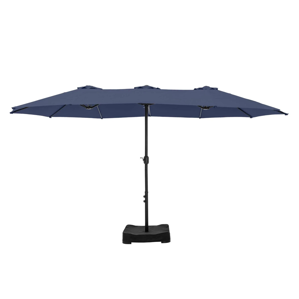 MAISON ARTS dubbele parasol voor terras, 15 ft, extra groot, tweepersoons, inclusief voet