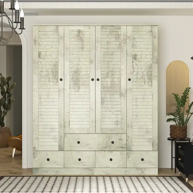 Armadio guardaroba indipendente grande 59W bianco