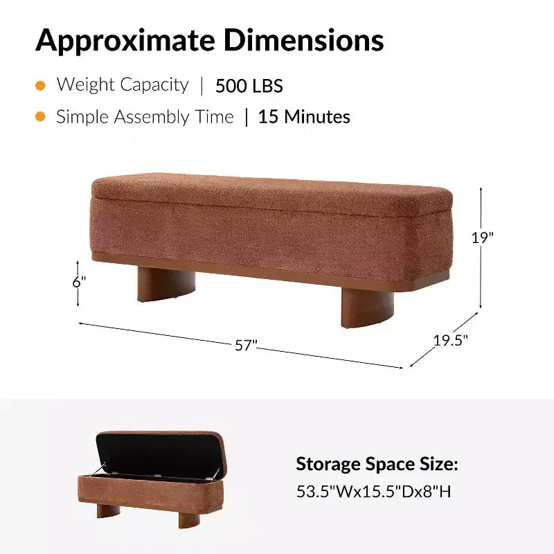 Banc à plateau relevable Clara, facile à assembler, avec structure en bois massif|HULALA HOME