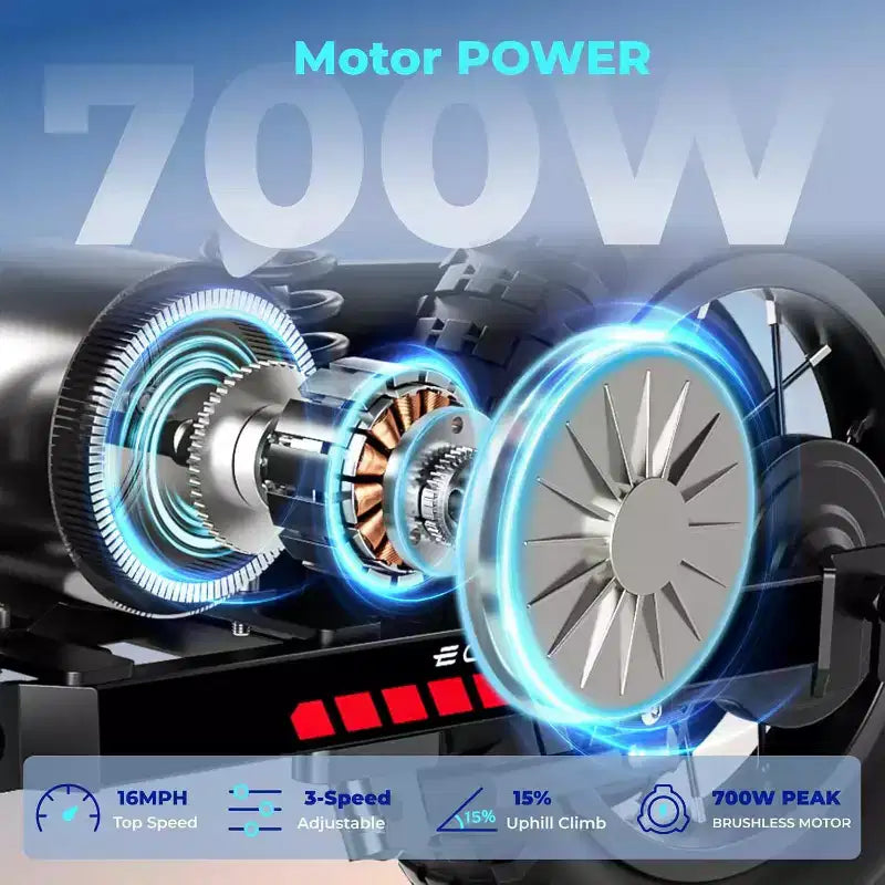 ECOLEAP K1 elektromos terepmotor gyerekeknek, 36 V, 16 MPH végsebesség, 14 mérföldes hatótáv, 700 W csúcsteljesítményű motor, 3 sebességfokozat, 12 terepgumi, UL, 3–10 éves korig