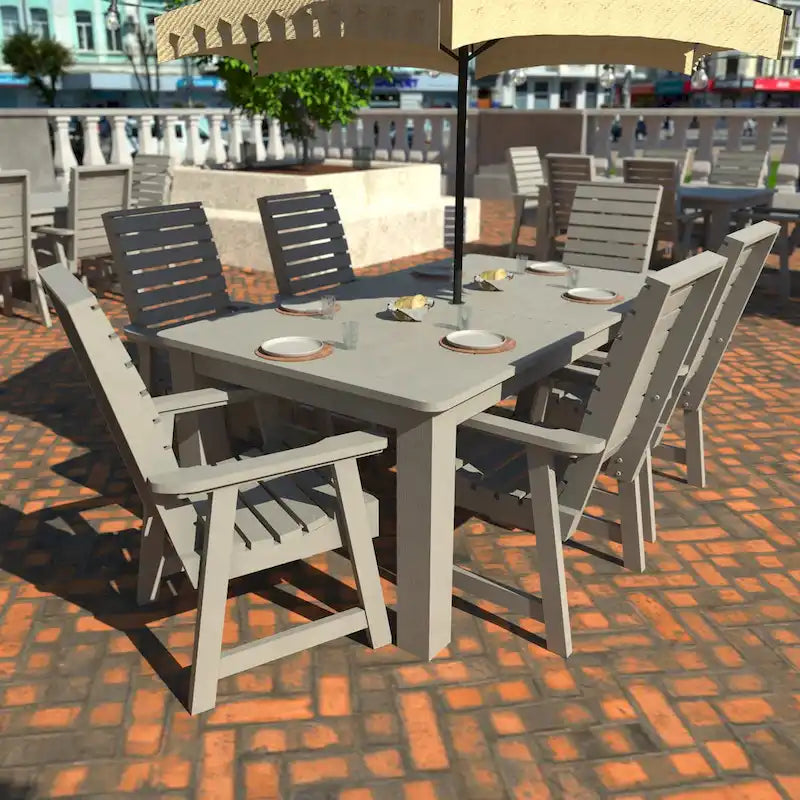 HIGHWOOD PROFESSIONAL 7-delige tuinset voor buiten dineren, 42x72