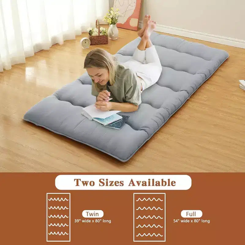 Colchón futón japonés, colchoneta plegable para dormir en el suelo, tatami para el hogar, colchón para camping