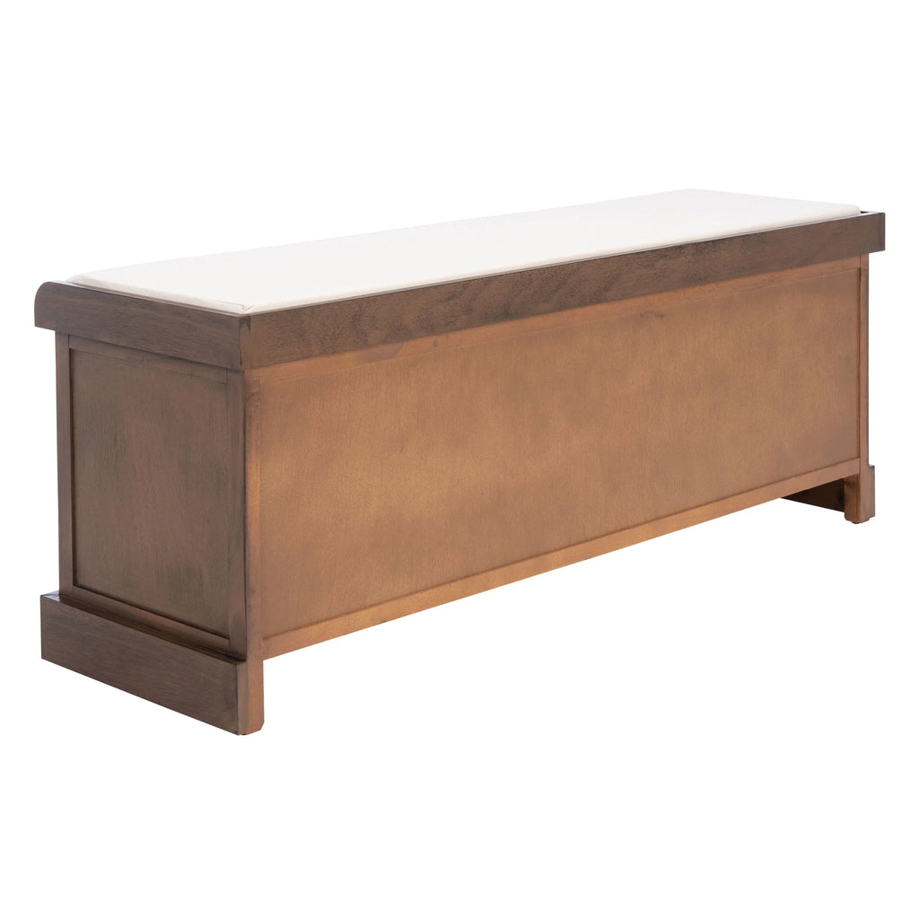 Banco de almacenamiento SAFAVIEH Fiorello con 3 cajones y cojín - 47.3 W x 15 L x 19 H - 47Wx15Dx19H