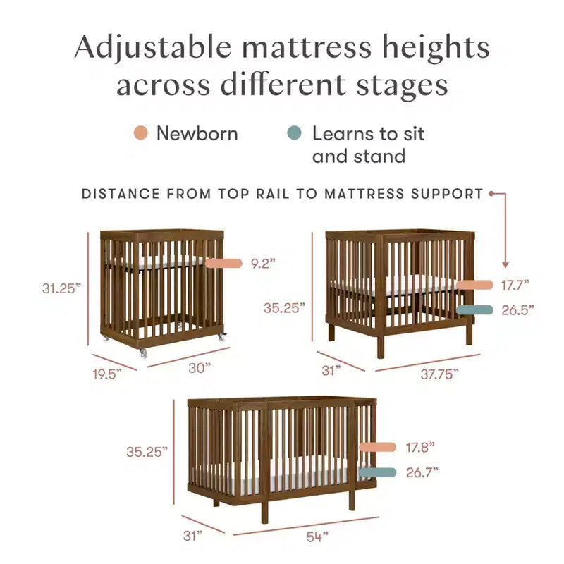 Lettino trasformabile 8-in-1 Babyletto Pogo con kit di conversione per tutte le fasi