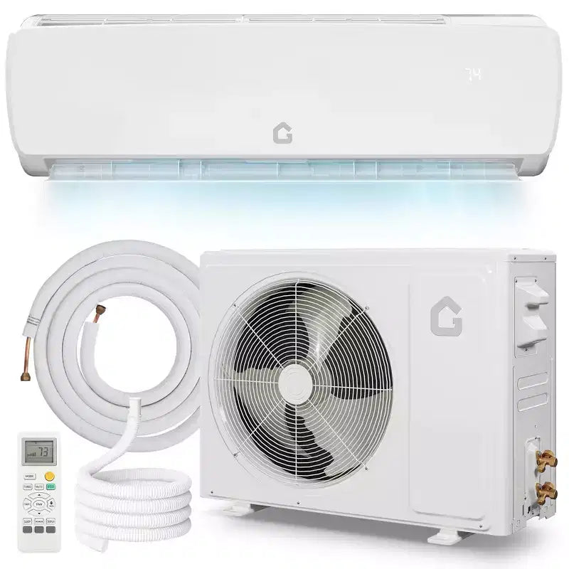 Ultra-leise 42 dB|12000 BTU 19 SEER kanallose Mini-Split-Klimaanlage mit Wärmepumpe|3-in-1-Kühlung, Heizung und Entfeuchtung|230-V-Wechselrichter-Klimaanlagensystem, weiß