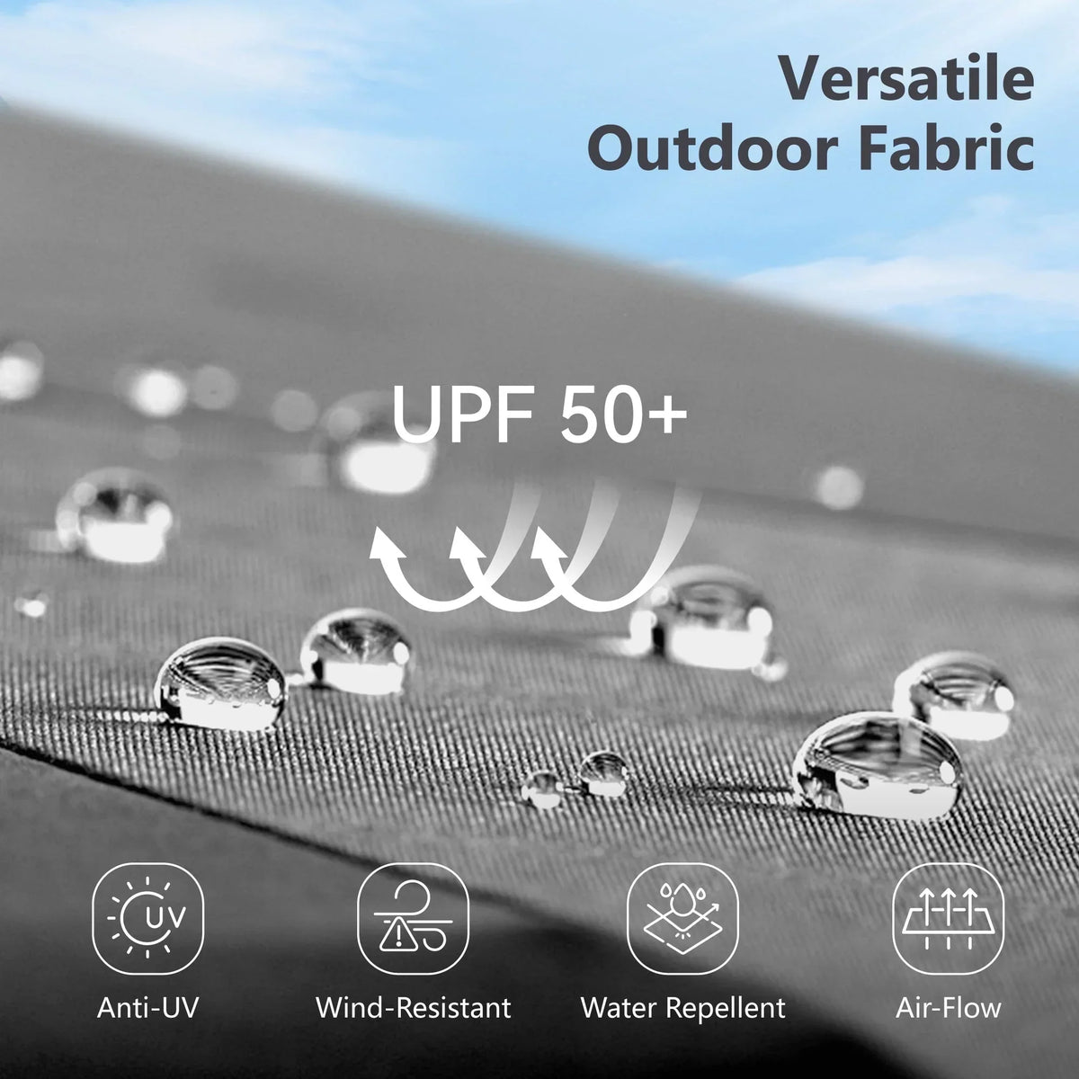 MAISON ARTS dubbele parasol voor terras, 15 ft, extra groot, tweepersoons, inclusief voet
