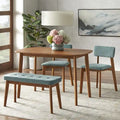 Simple Living Nettie-eetset van massief hout, 4-delig