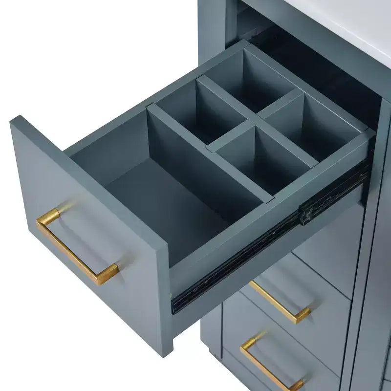 30 Single Sink Bathroom Vanity with Cabinet & 3 Drawers 鈥?Black / Blue / Green / Indigo / White