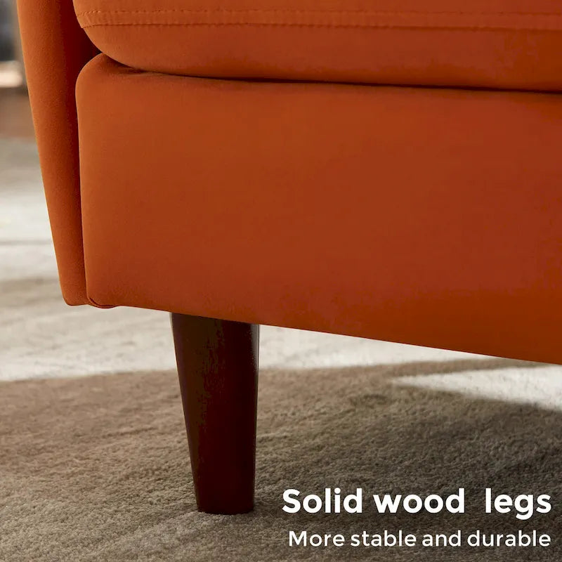 28,34 Zoll, 2er-Set Akzent-Sessel, Samt-Sessel im Fassondesign mit Beinen aus Massivholz