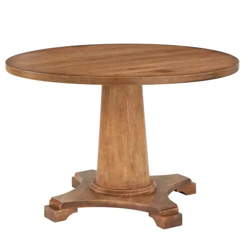 Lifestorey 4-teiliges Kerrington-Bankett-Esszimmer-Set mit Kanalsteppung, Walnuss/Creme: leinenähnlicher Stoff, Säulentisch