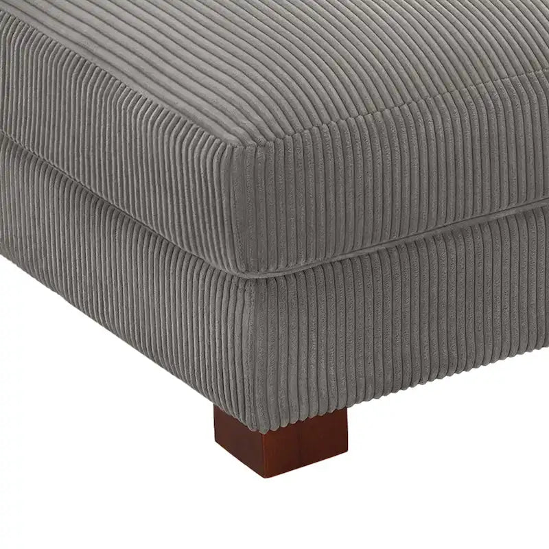 Pouf d’appoint moderne surdimensionné en tissu côtelé