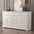 Credenza buffet bianca da 59.1'' in stile moderno di metà secolo, contemporanea e laccata