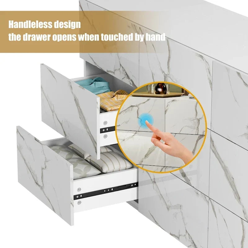 Meuble de rangement et commode à 9 tiroirs, armoire colonne organisatrice pour chambre avec éclairage