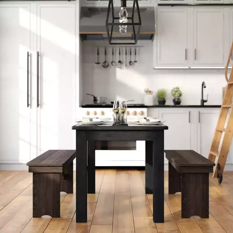 Flash Furniture 46 x 30 Rectangular Solid Pine Farm Dining Table