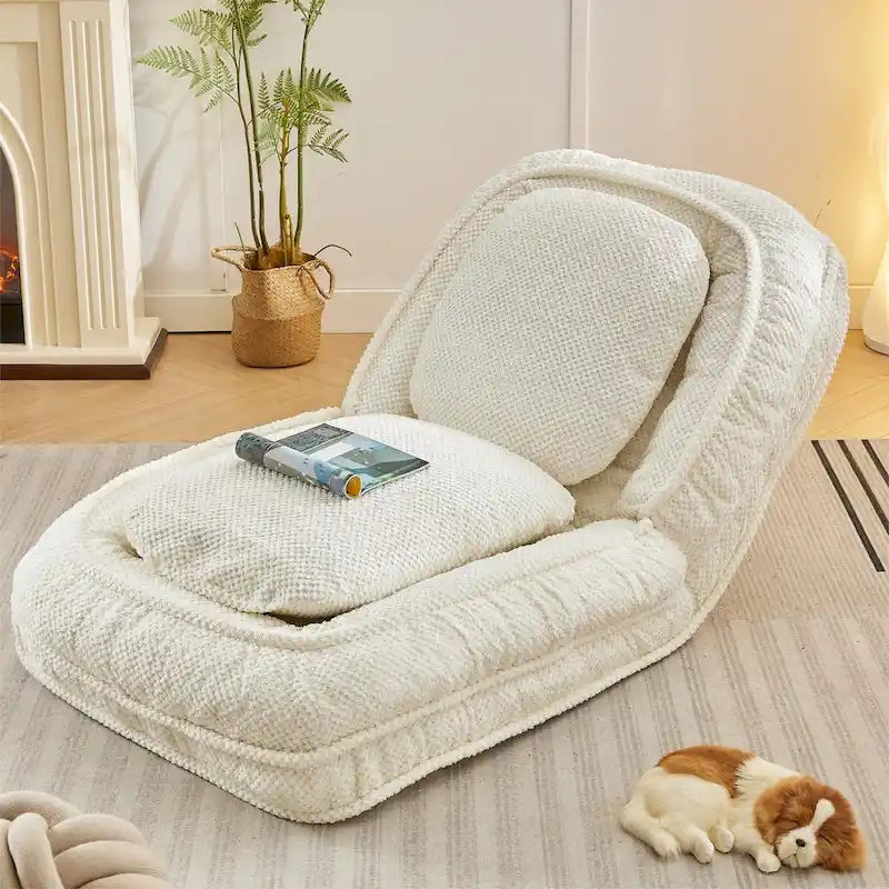 Canapé inclinable, 5 positions réglables, pour s’asseoir, dormir, plier, idéal pour la chambre ou le salon