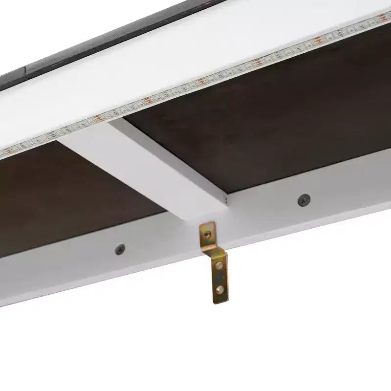 Twin Size Murphy Bed with LED Light, can be Folded into a Cabinet, Hidden Wall Bed Cabinet for Guest Room