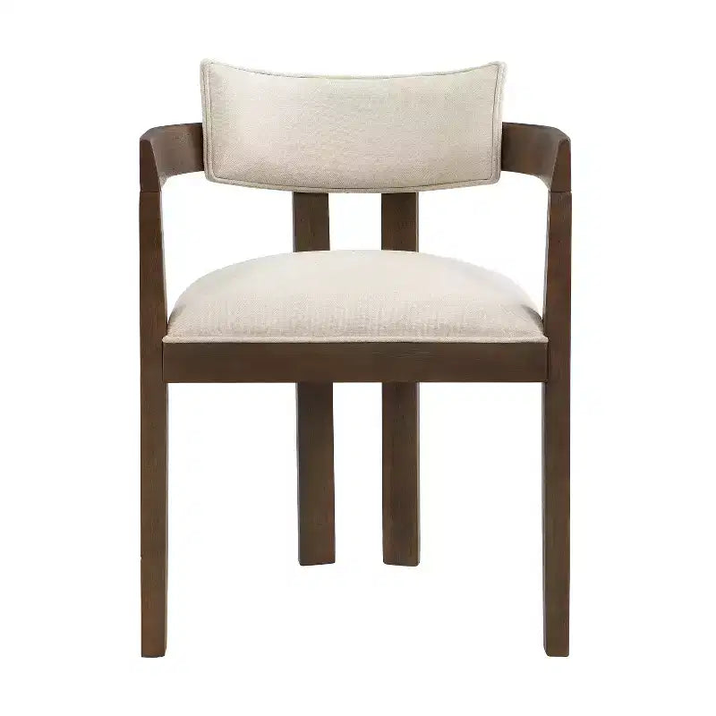 Christopher Knight Home Shankar Modern 5 Piece Round Dining Table Set with Rubberwood Upholstered Chairs
