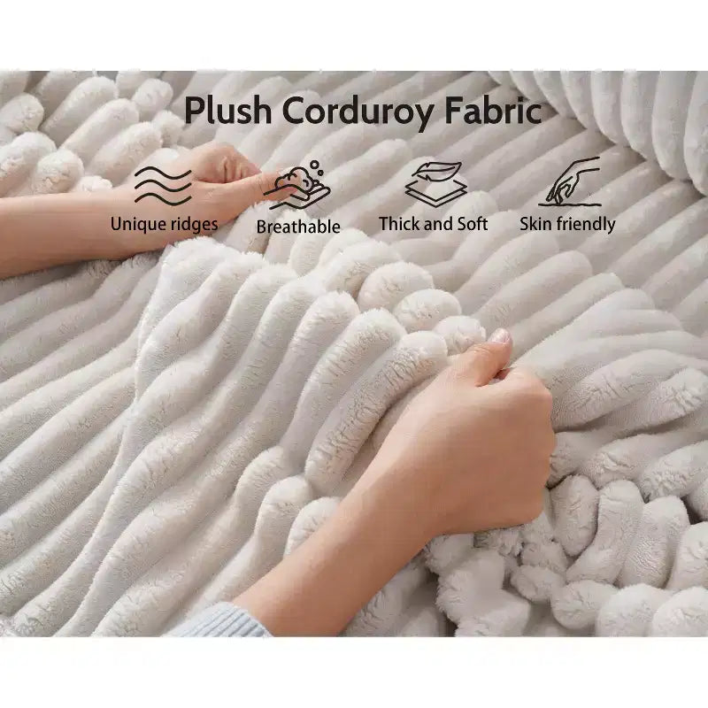 Canapé sectionnel modulaire en velours côtelé Dyonery avec housses lavables