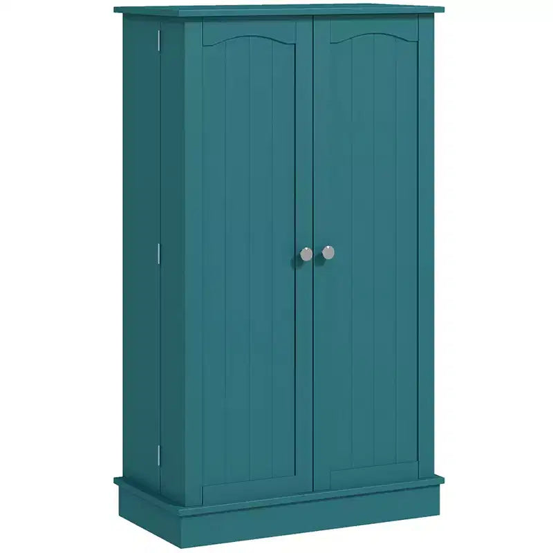 HOMCOM keukenkast van 41 inch, keukenkast met 2 deuren, opbergrekken met 5 niveaus, 12 kruidenrekken en verstelbare planken voor de eetkamer