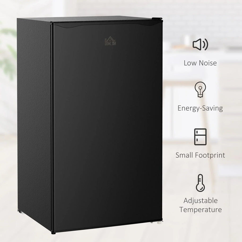 3.2 Cu.Ft Mini Fridge with Freezer, Single Door Compact Refrigerator with Adjustable Thermostat for Bedroom