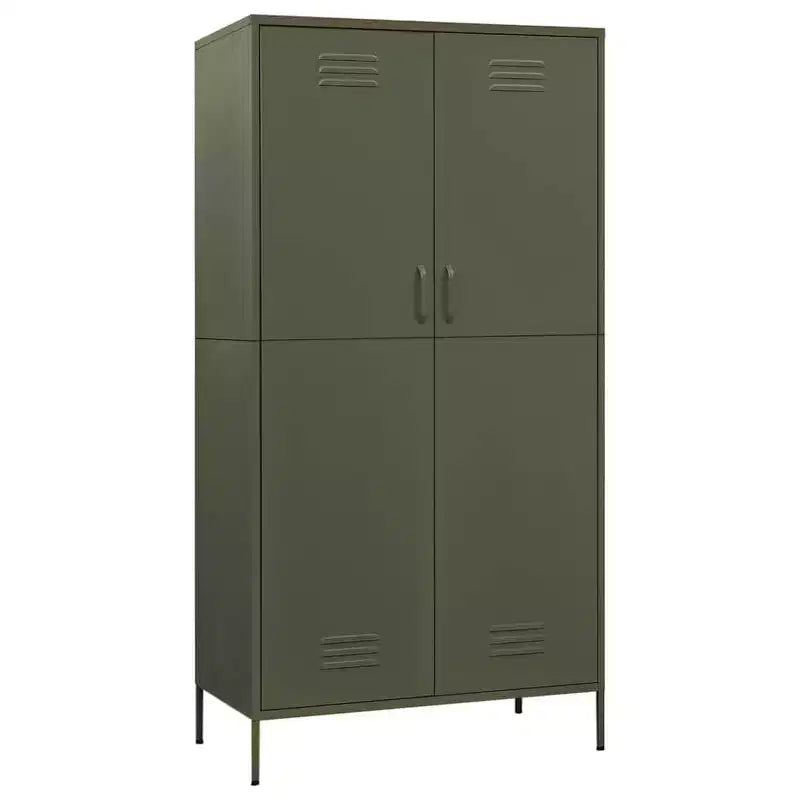 vidaXL Wardrobe Olive Green 35.4x19.7x70.9 Steel