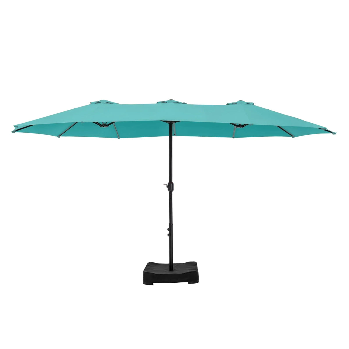 MAISON ARTS dubbele parasol voor terras, 15 ft, extra groot, tweepersoons, inclusief voet