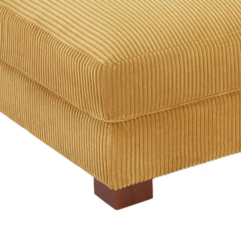 Pouf d’appoint moderne surdimensionné en tissu côtelé
