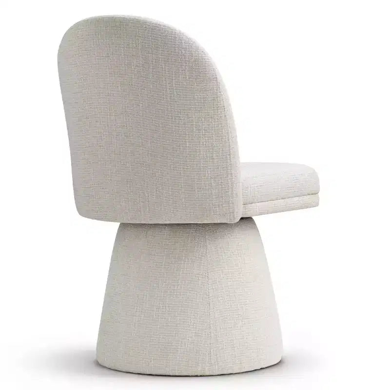 Set van 6 moderne 360° draaibare eetkamerstoelen zonder armleuningen, met voetstukachtige basis, elegante accentstoelen voor keuken, eetkamer of kantoor -Panipeachy