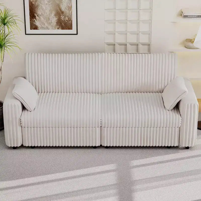 Canapé sectionnel modulaire en velours côtelé Dyonery avec housses lavables